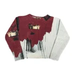 Anti Woven Tapestry Sweater White